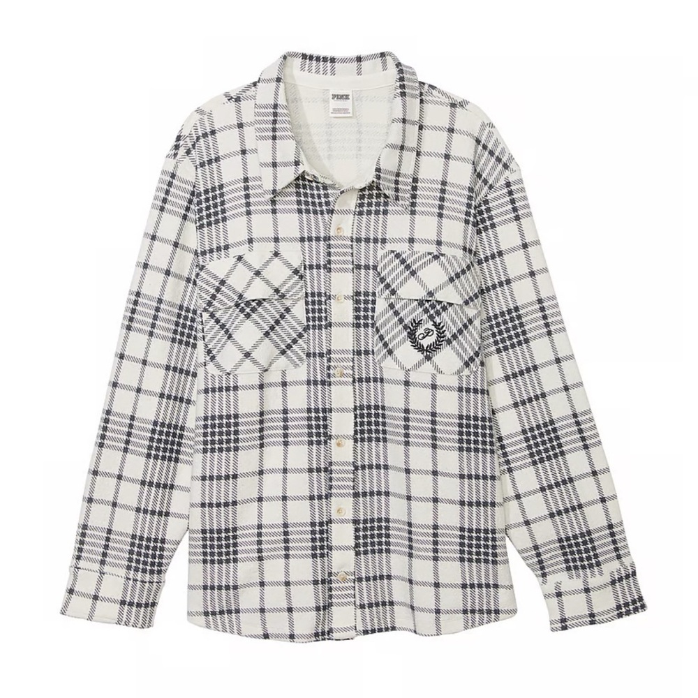 NWT Victoria’s Secret PINK Reverse Fleece Shacket